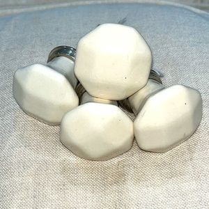 Bone ivory cream knob knobs cabinet hardware Anthropologie bathroom kitchen